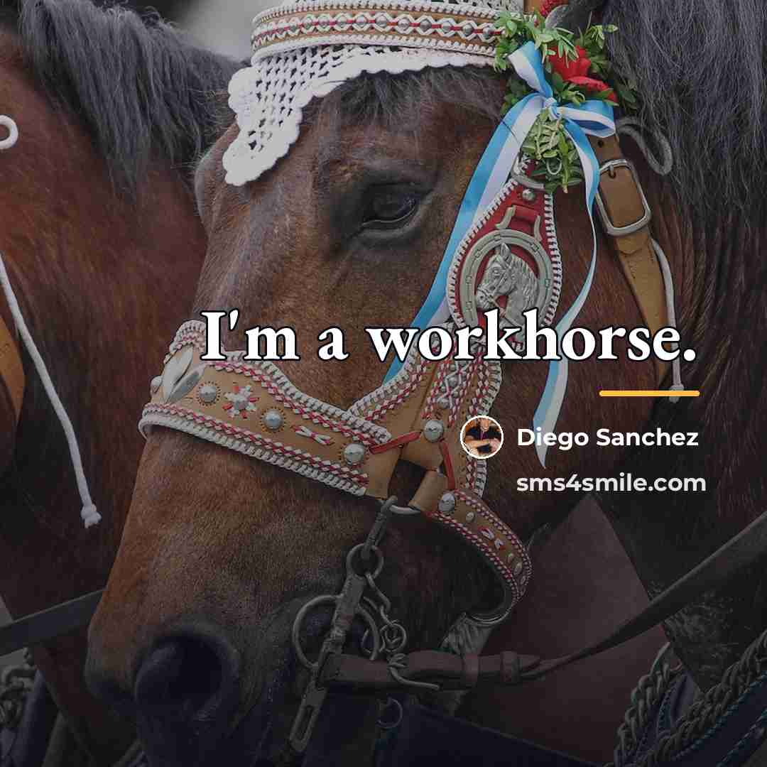“I'm a workhorse.…” quote by Diego Sanchez