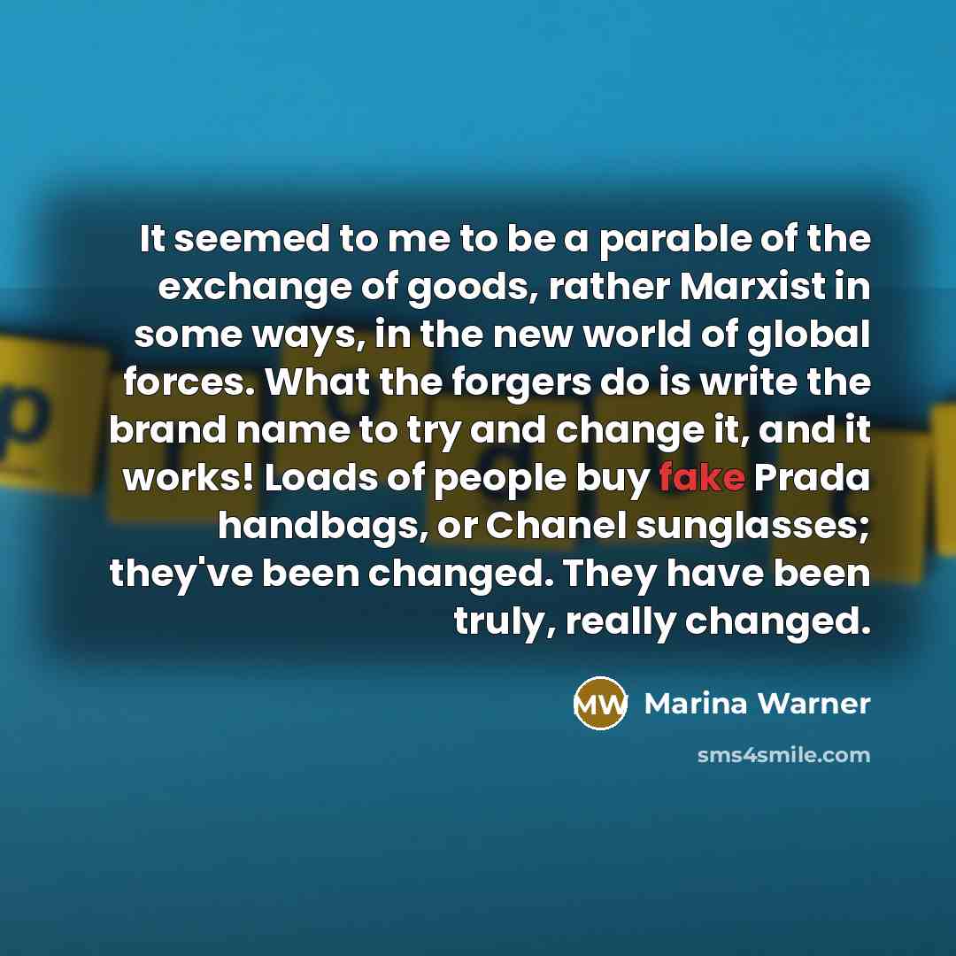 “It seemed to me to be a parable of the…” quote by Marina Warner