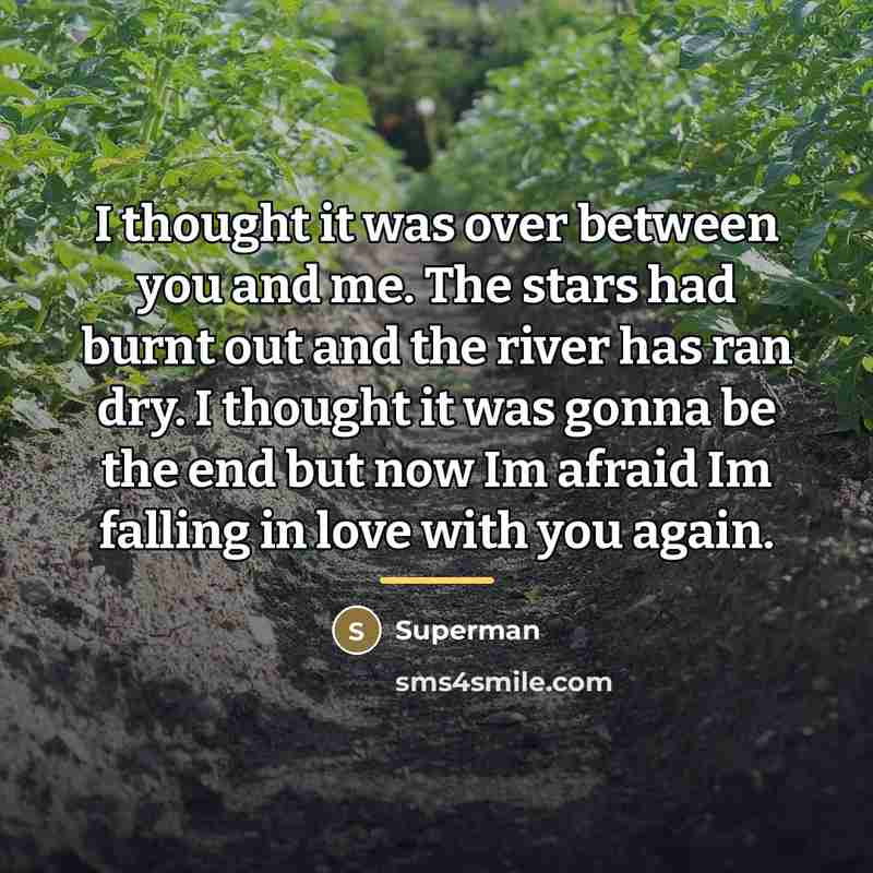 “I thought it was over between you and me. The…” quote by Superman