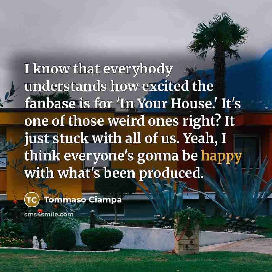 “I know that everybody understands how excited the fanbase is…” quote by Tommaso Ciampa