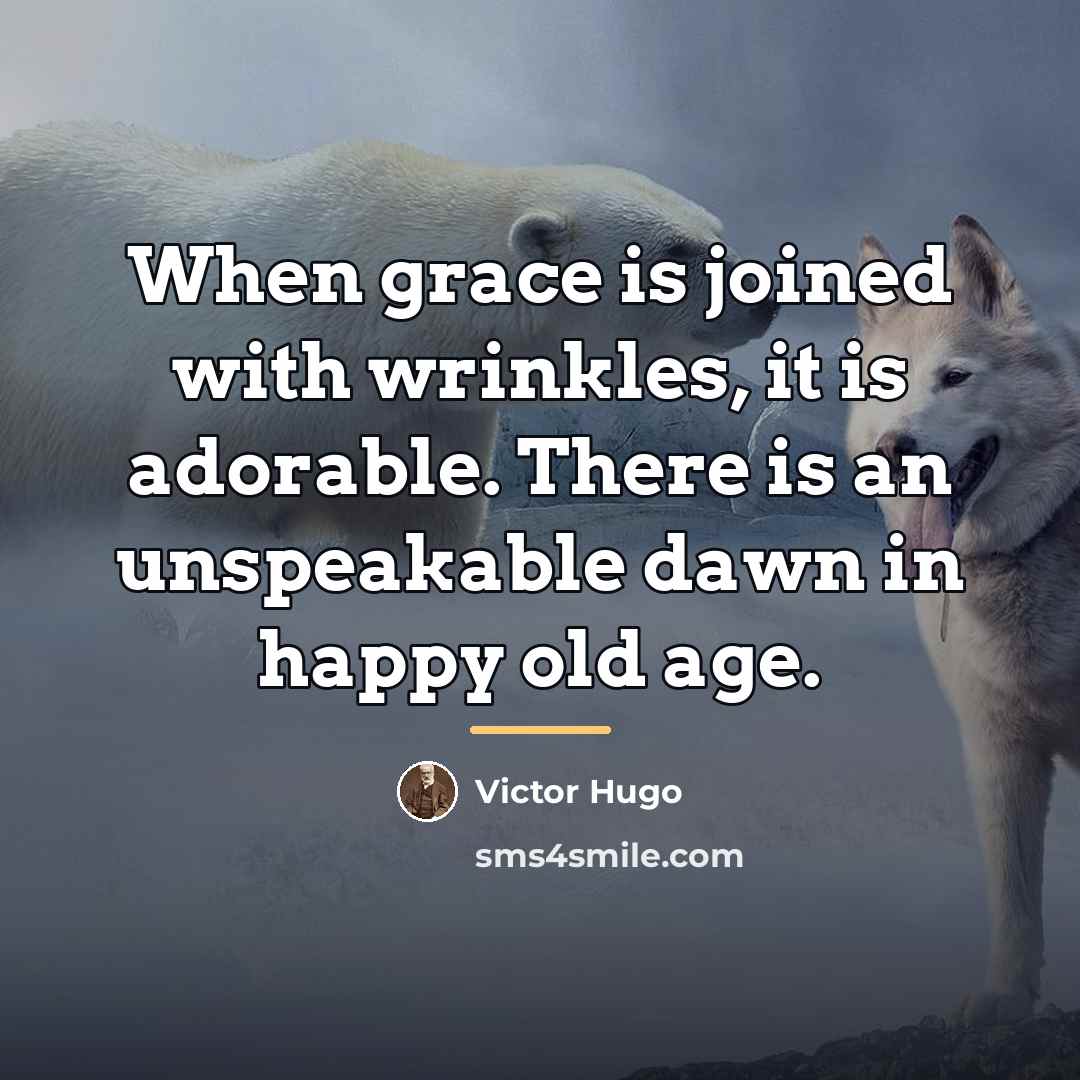 “When grace is joined with wrinkles, it is adorable. There…” quote by Victor Hugo