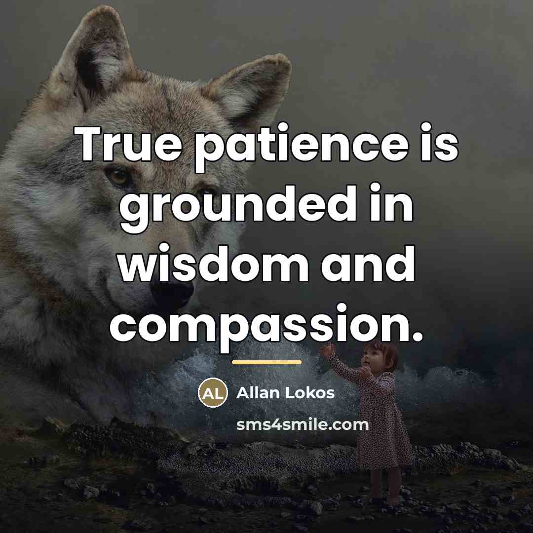 “True patience is grounded in wisdom and compassion.…” quote by Allan Lokos