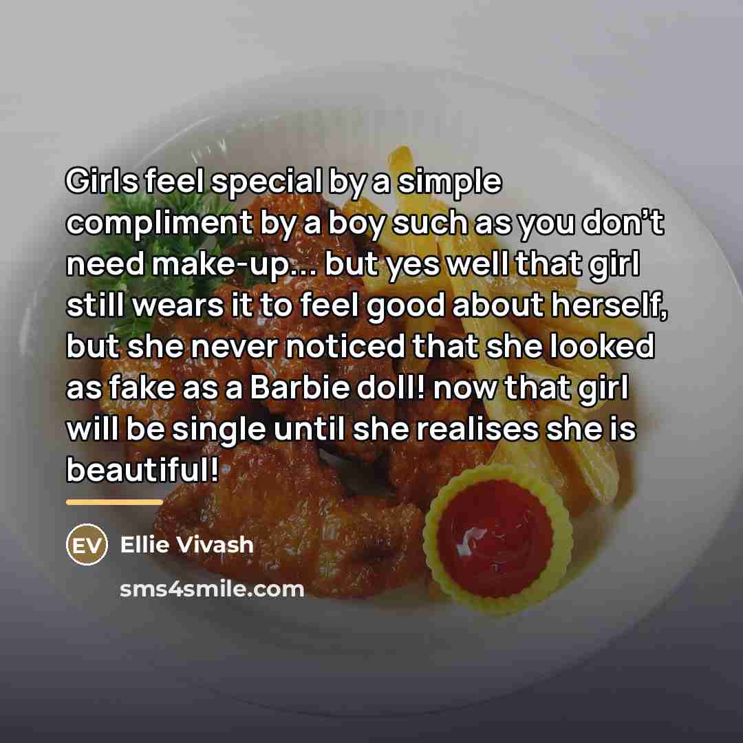 “Girls feel special by a simple compliment by a boy…” quote by Ellie Vivash