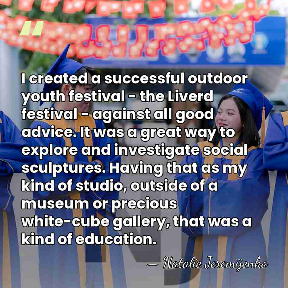 I created a successful outdoor youth festival - the Liverd festival -&hellip; - Natalie Jeremijenko