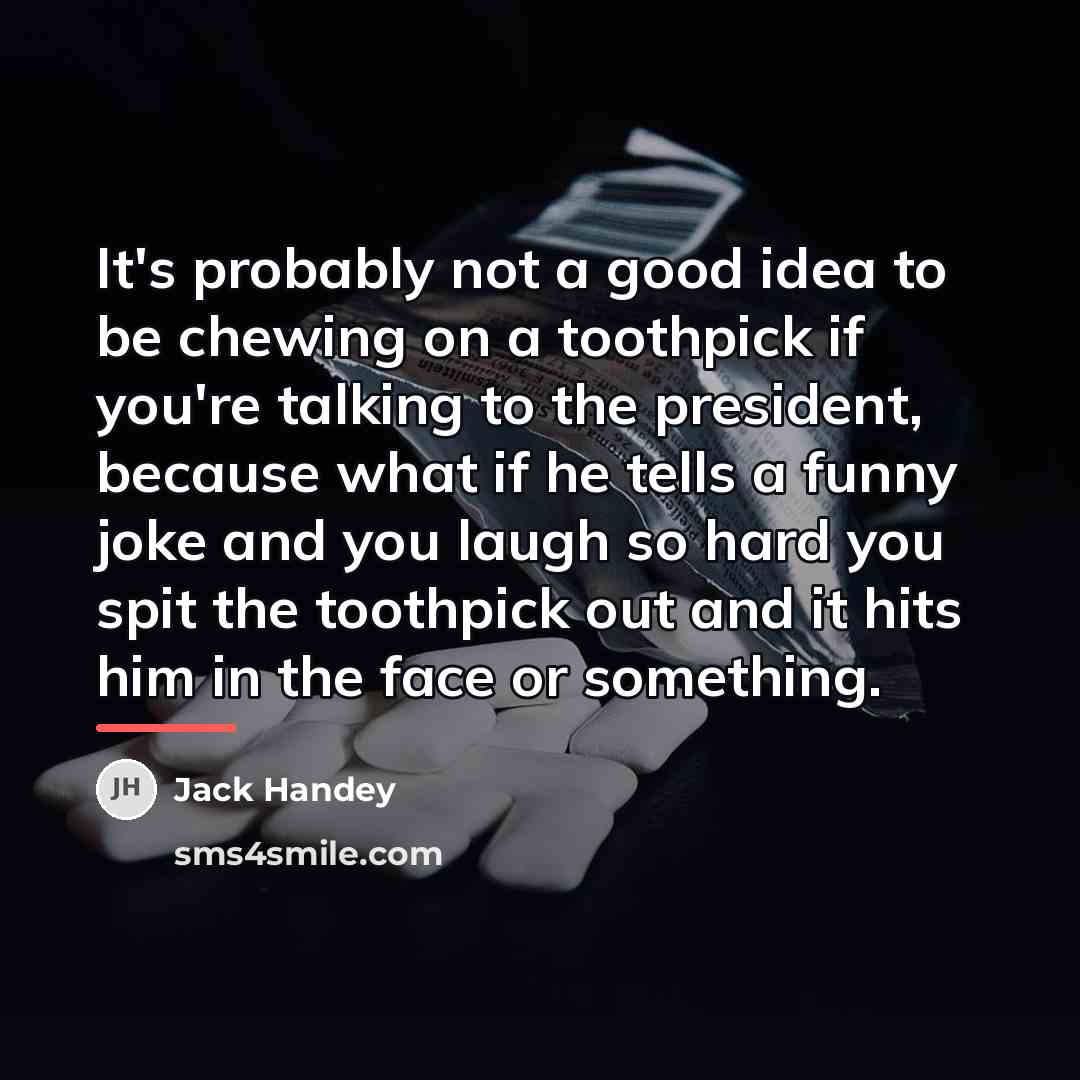 “It's probably not a good idea to be chewing on…” quote by Jack Handey