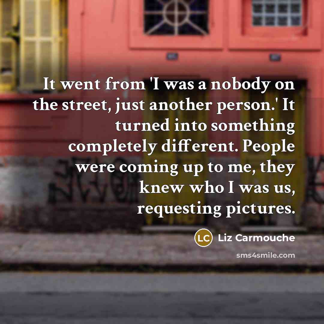 “It went from 'I was a nobody on the street,…” quote by Liz Carmouche