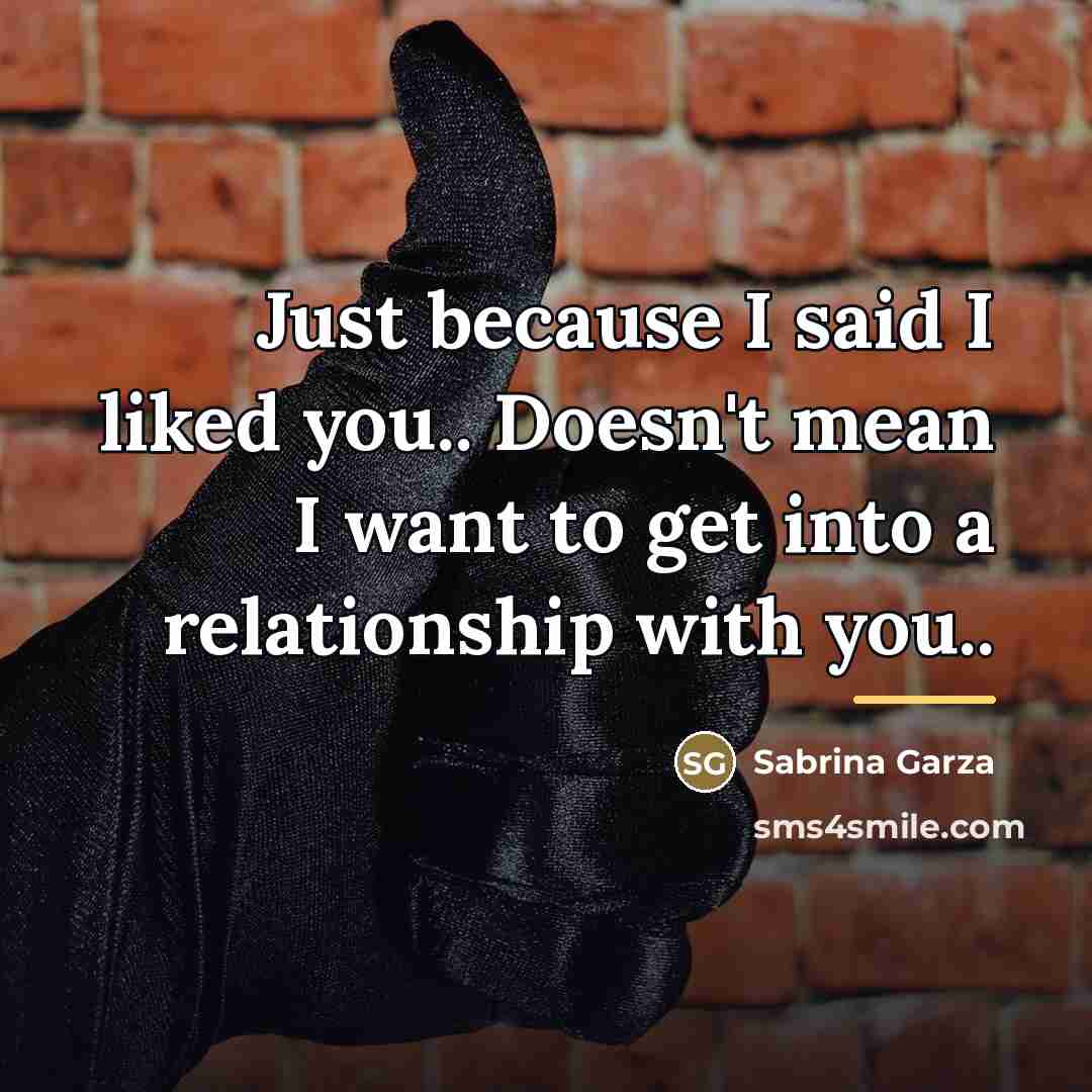 “Just because I said I liked you.. Doesn't mean I…” quote by Sabrina Garza
