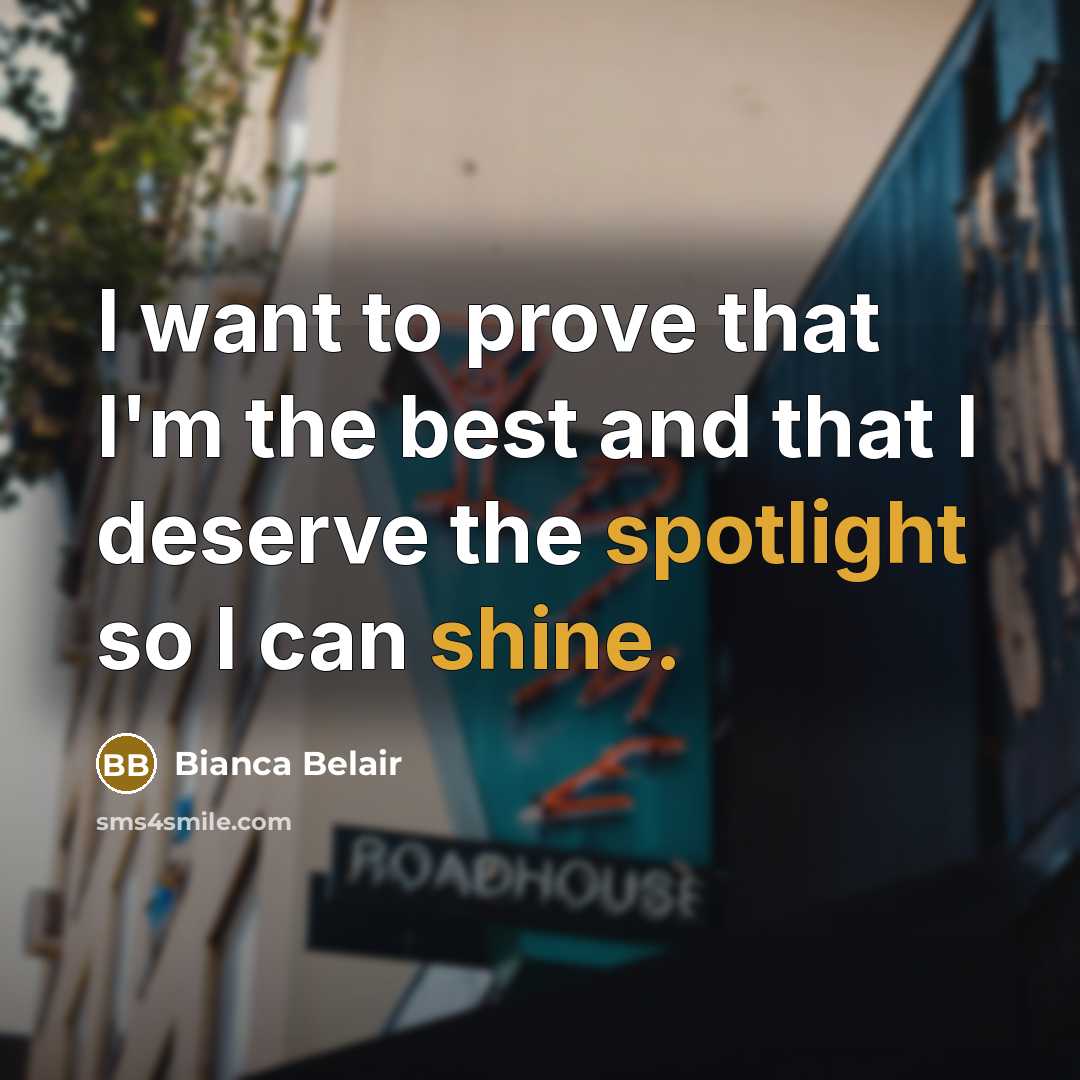 “I want to prove that I'm the best and that…” quote by Bianca Belair
