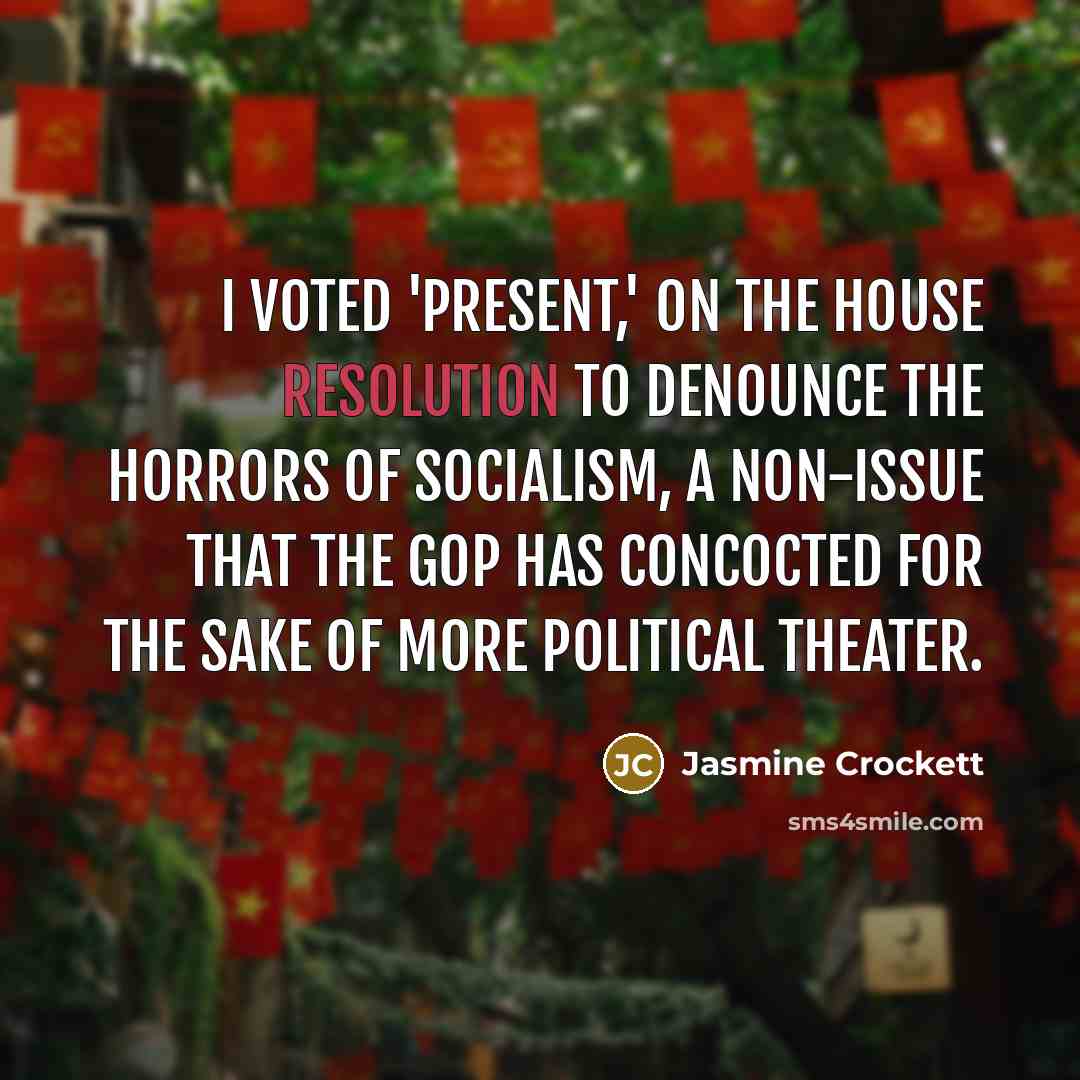 “I voted 'present,' on the House Resolution to denounce the…” quote by Jasmine Crockett