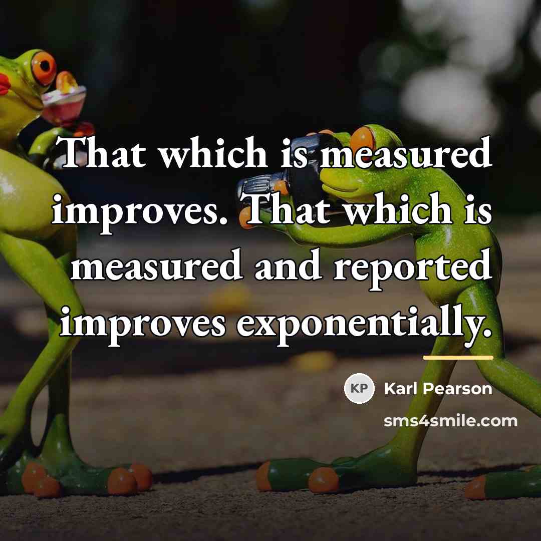 “That which is measured improves. That which is measured and…” quote by Karl Pearson