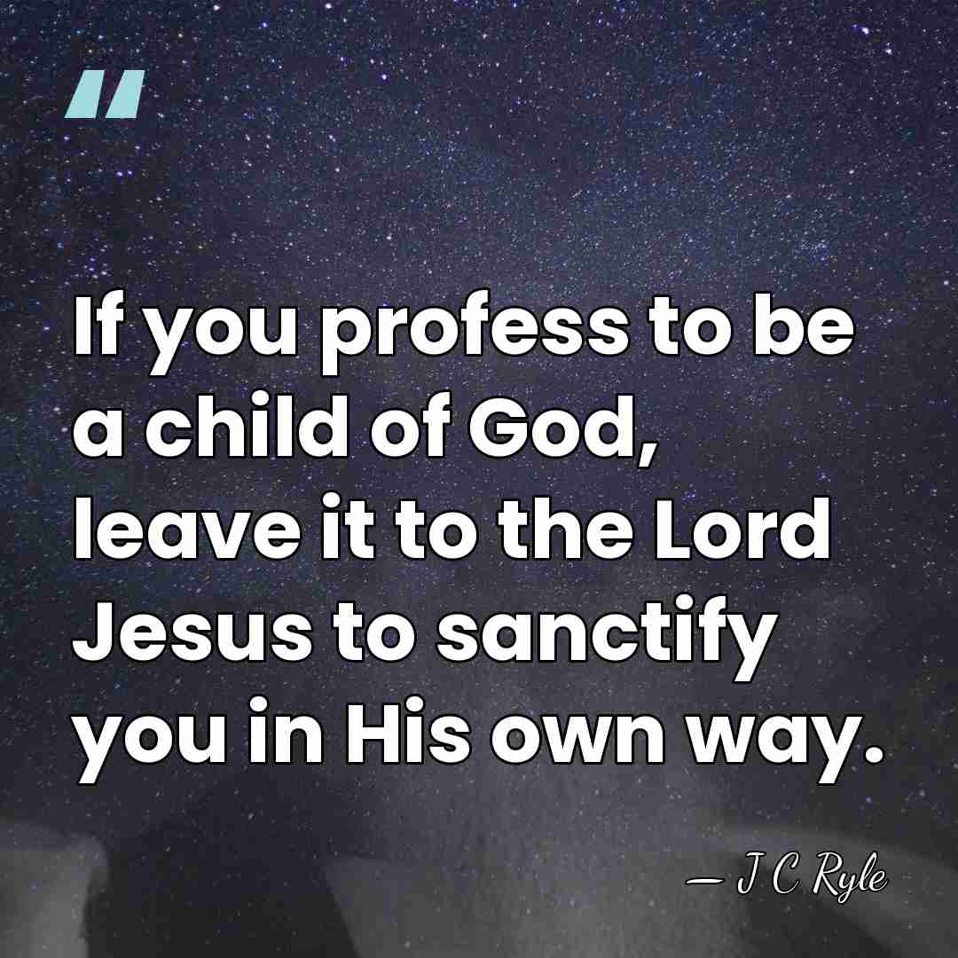 If you profess to be a child of God, leave it to&hellip; - J C Ryle