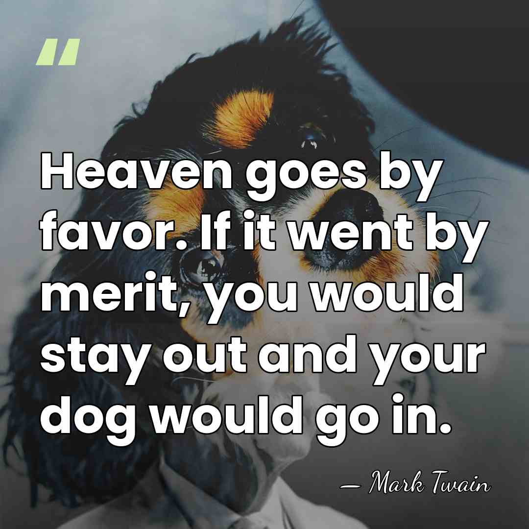 Heaven goes by favor. If it went by merit, you would stay&hellip; - Mark Twain