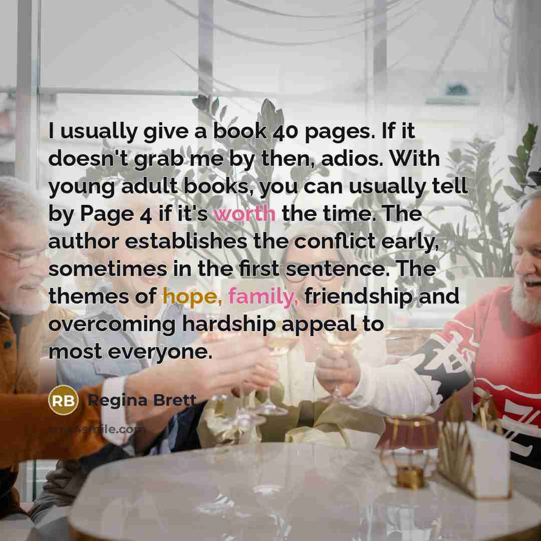 “I usually give a book 40 pages. If it doesn't…” quote by Regina Brett