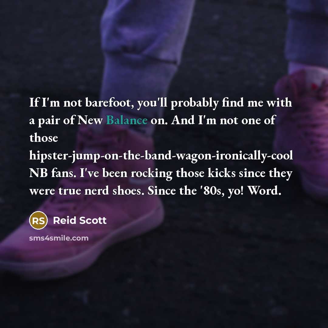 “If I'm not barefoot, you'll probably find me with a…” quote by Reid Scott