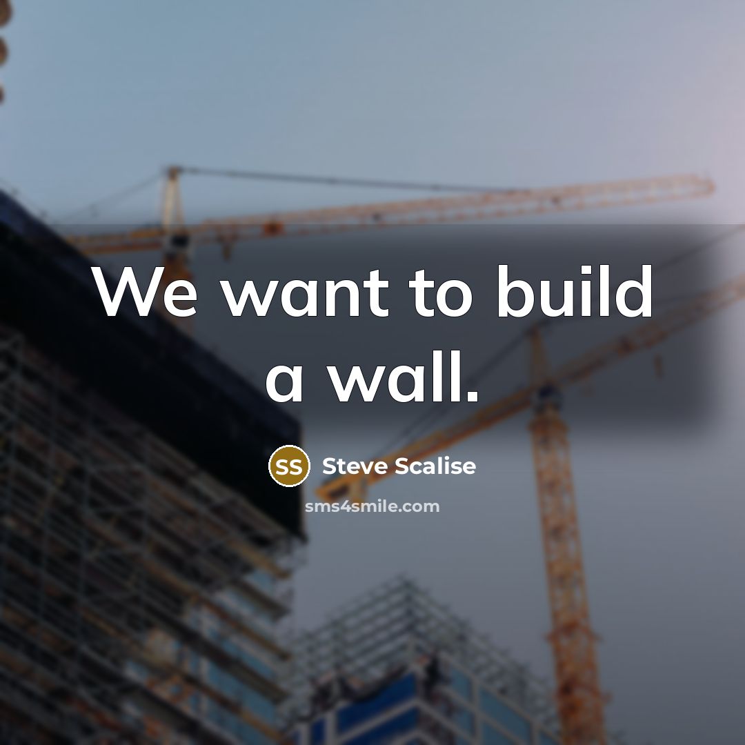 “We want to build a wall.…” quote by Steve Scalise