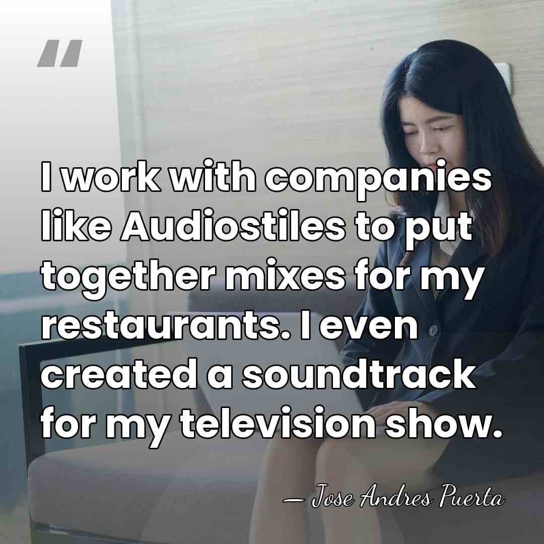 I work with companies like Audiostiles to put together mixes for my&hellip; - Jose Andres Puerta