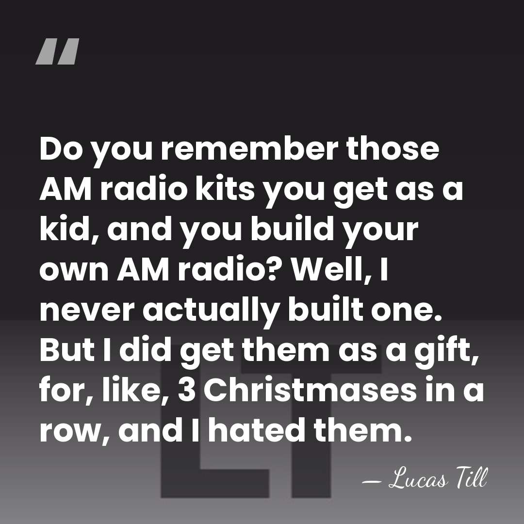 Do you remember those AM radio kits you get as a kid,&hellip; - Lucas Till