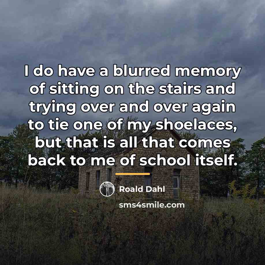 “I do have a blurred memory of sitting on the…” quote by Roald Dahl