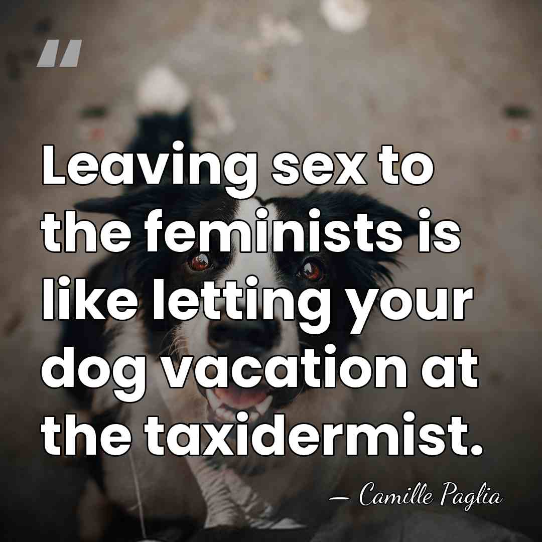 Leaving sex to the feminists is like letting your dog vacation at&hellip; - Camille Paglia