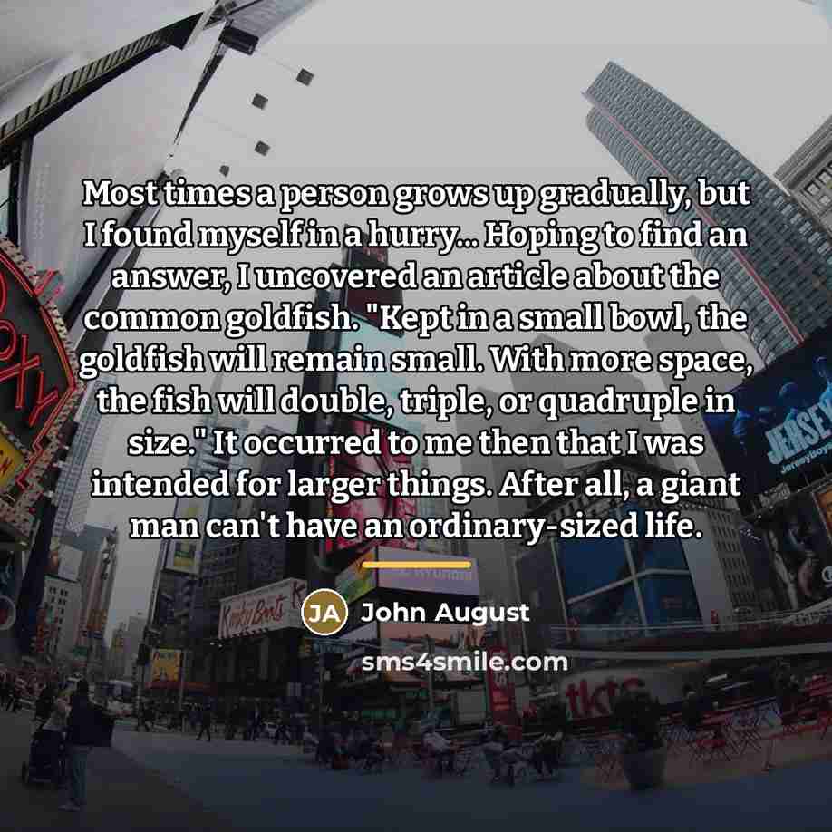 “Most times a person grows up gradually, but I found…” quote by John August