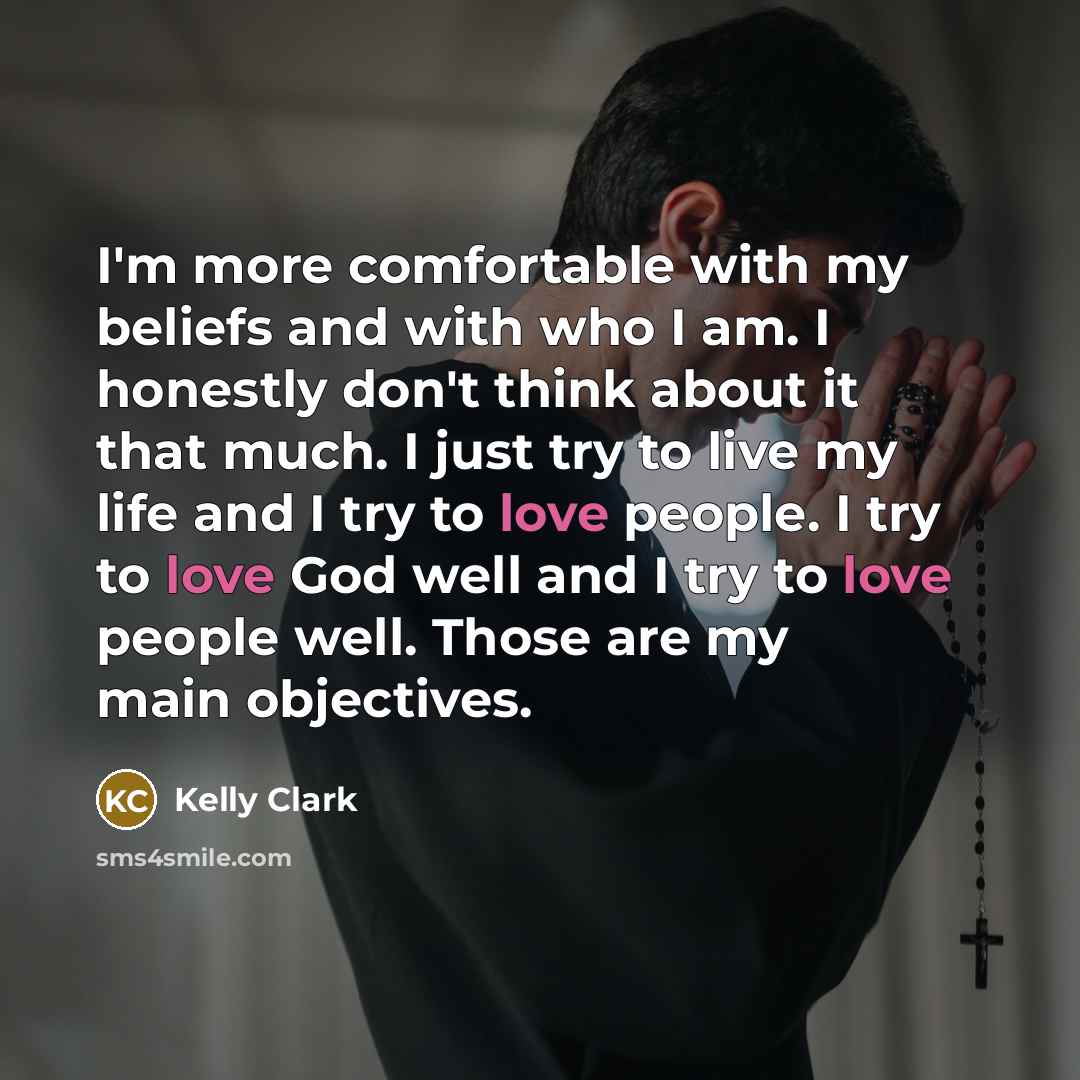 “I'm more comfortable with my beliefs and with who I…” quote by Kelly Clark