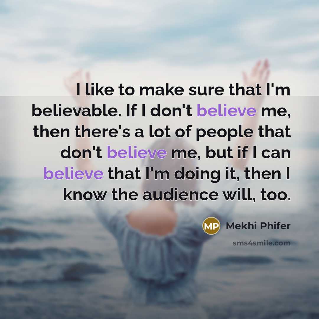 “I like to make sure that I'm believable. If I…” quote by Mekhi Phifer