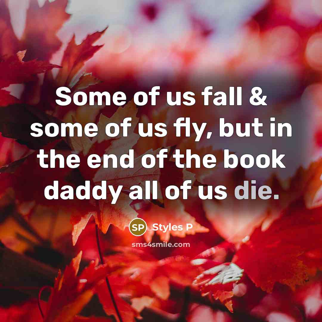 “Some of us fall & some of us fly, but…” quote by Styles P