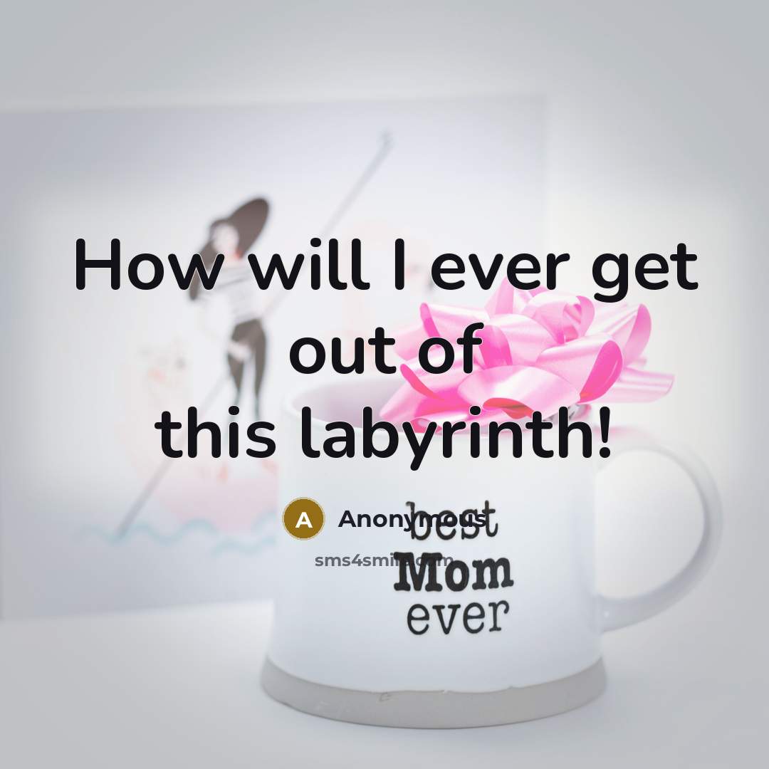 “How will I ever get out of this labyrinth!…” quote by Anonymous