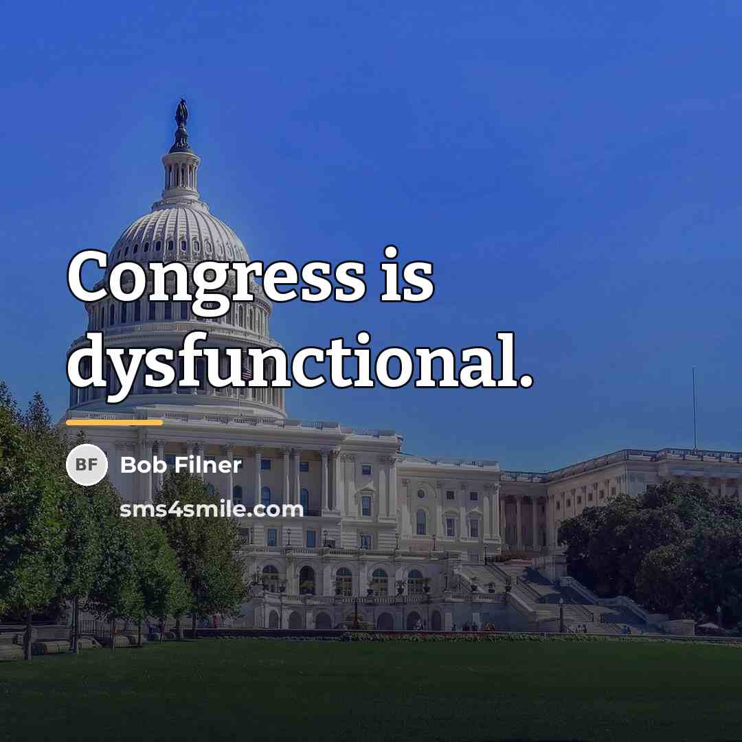 “Congress is dysfunctional.…” quote by Bob Filner