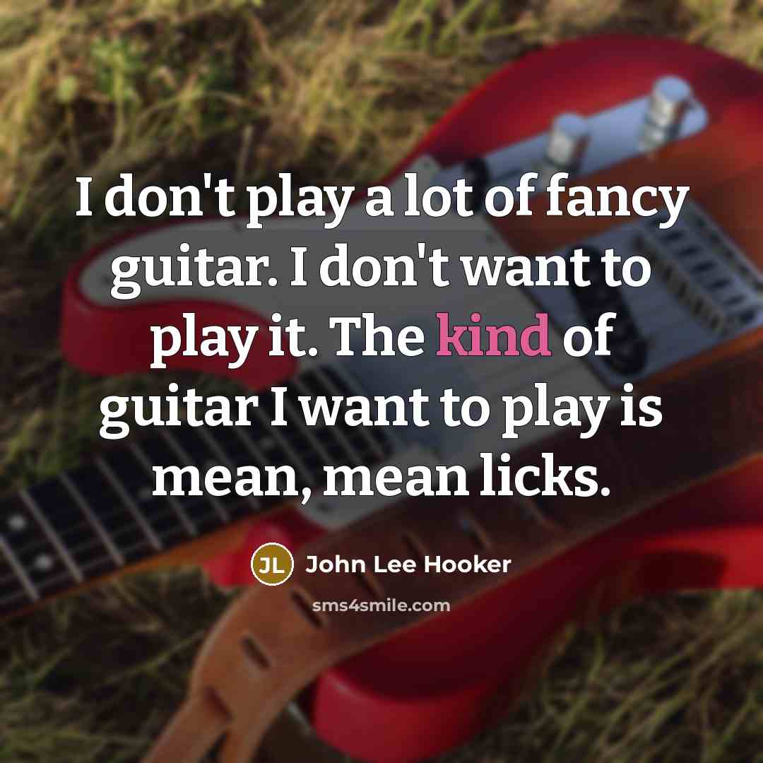 “I don't play a lot of fancy guitar. I don't…” quote by John Lee Hooker