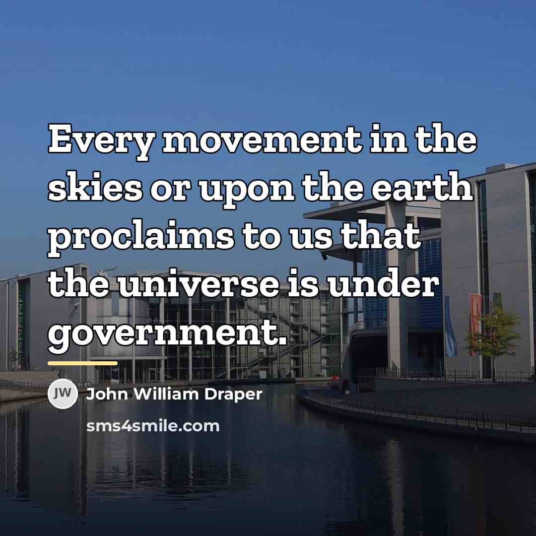“Every movement in the skies or upon the earth proclaims…” quote by John William Draper
