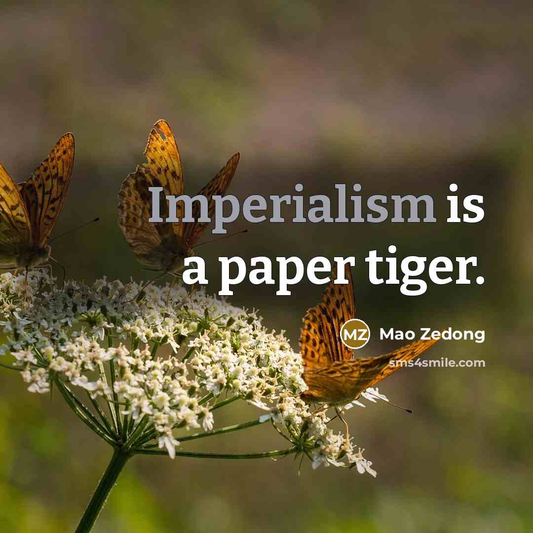 “Imperialism is a paper tiger.…” quote by Mao Zedong