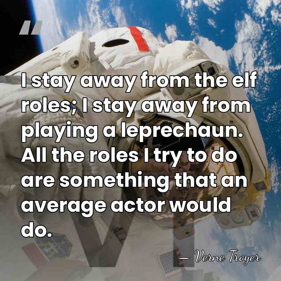 I stay away from the elf roles; I stay away from playing&hellip; - Verne Troyer