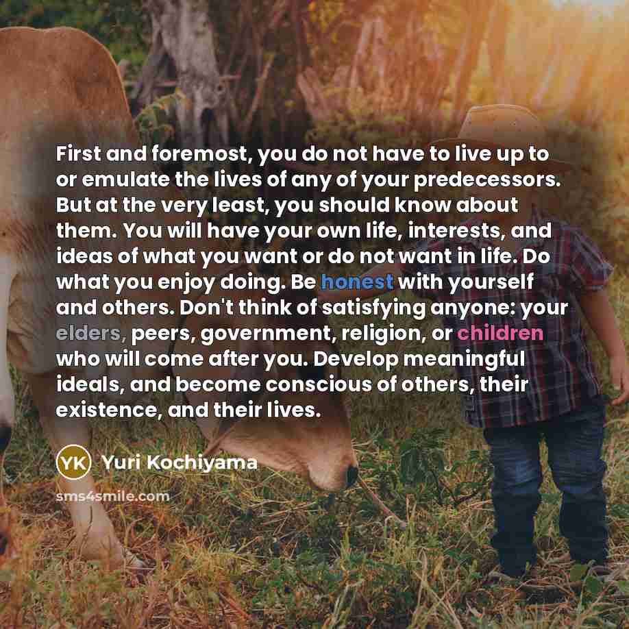 “First and foremost, you do not have to live up…” quote by Yuri Kochiyama