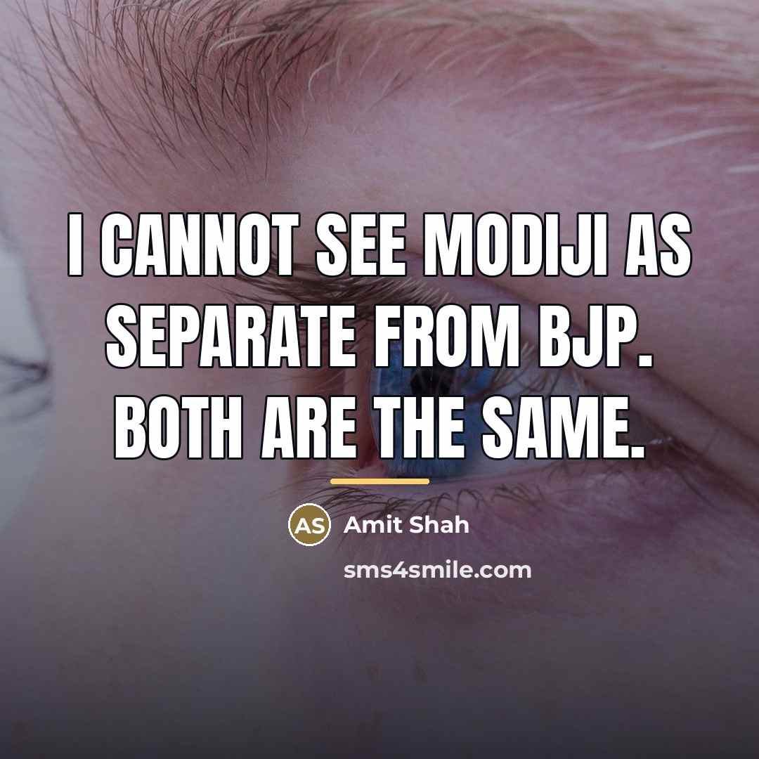 “I cannot see Modiji as separate from BJP. Both are…” quote by Amit Shah