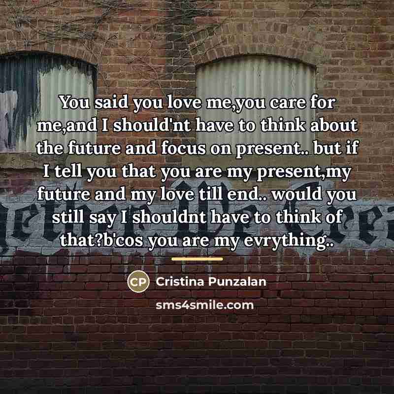 “You said you love me,you care for me,and I should'nt…” quote by Cristina Punzalan