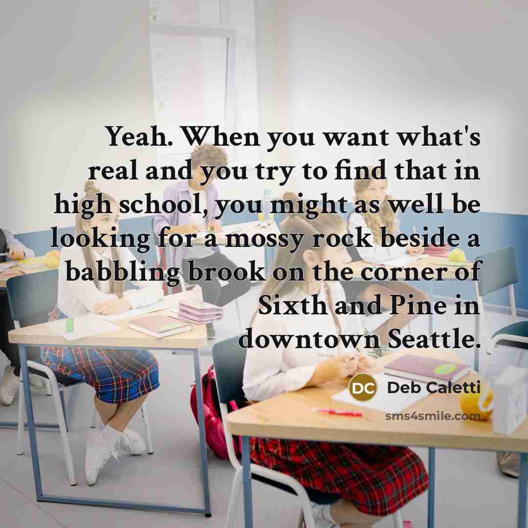 “Yeah. When you want what's real and you try to…” quote by Deb Caletti