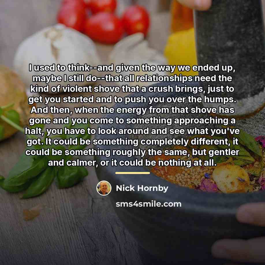 “I used to think--and given the way we ended up,…” quote by Nick Hornby