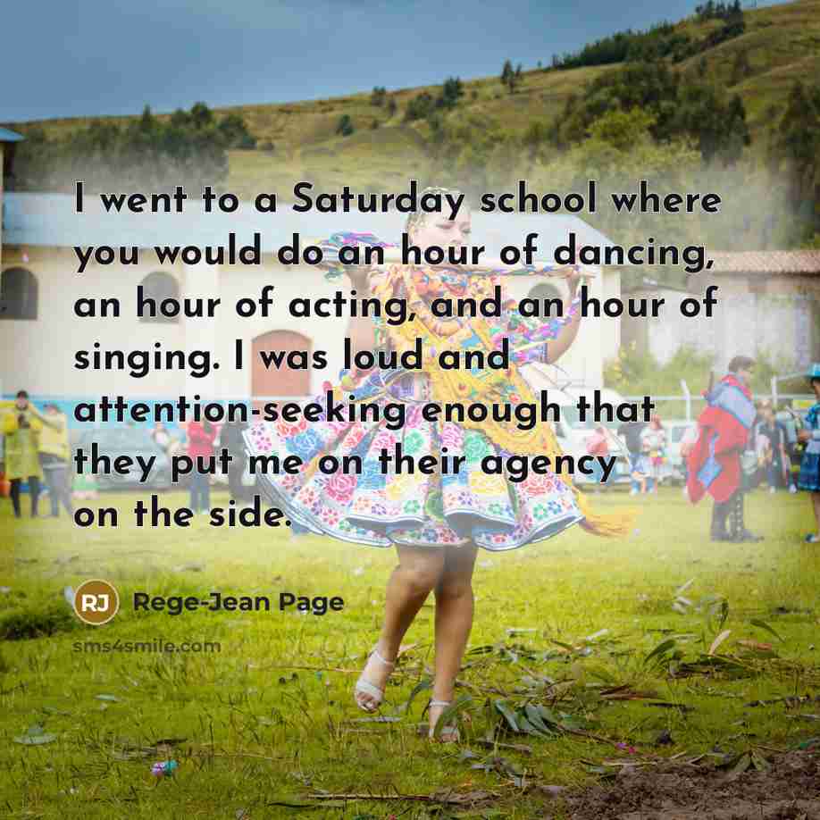 “I went to a Saturday school where you would do…” quote by Rege-Jean Page
