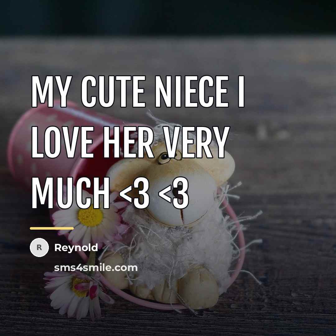 “My cute niece I love her very much…” quote by Reynold