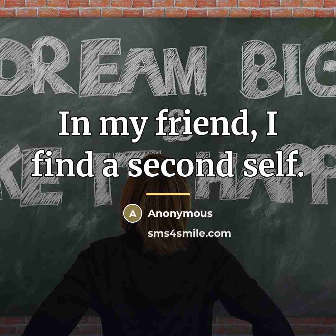 “In my friend, I find a second self.…” quote by Isabel Norton