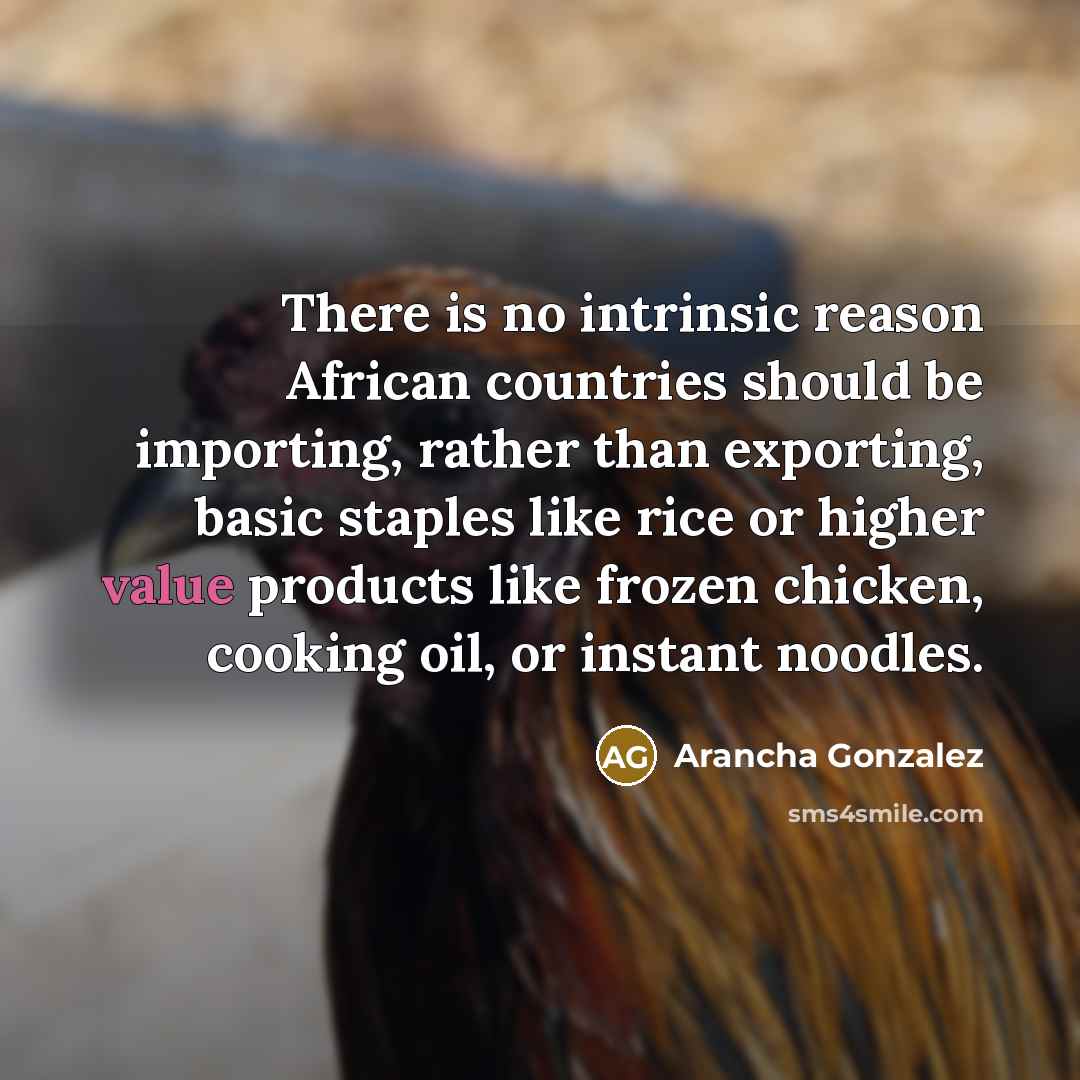“There is no intrinsic reason African countries should be importing,…” quote by Arancha Gonzalez