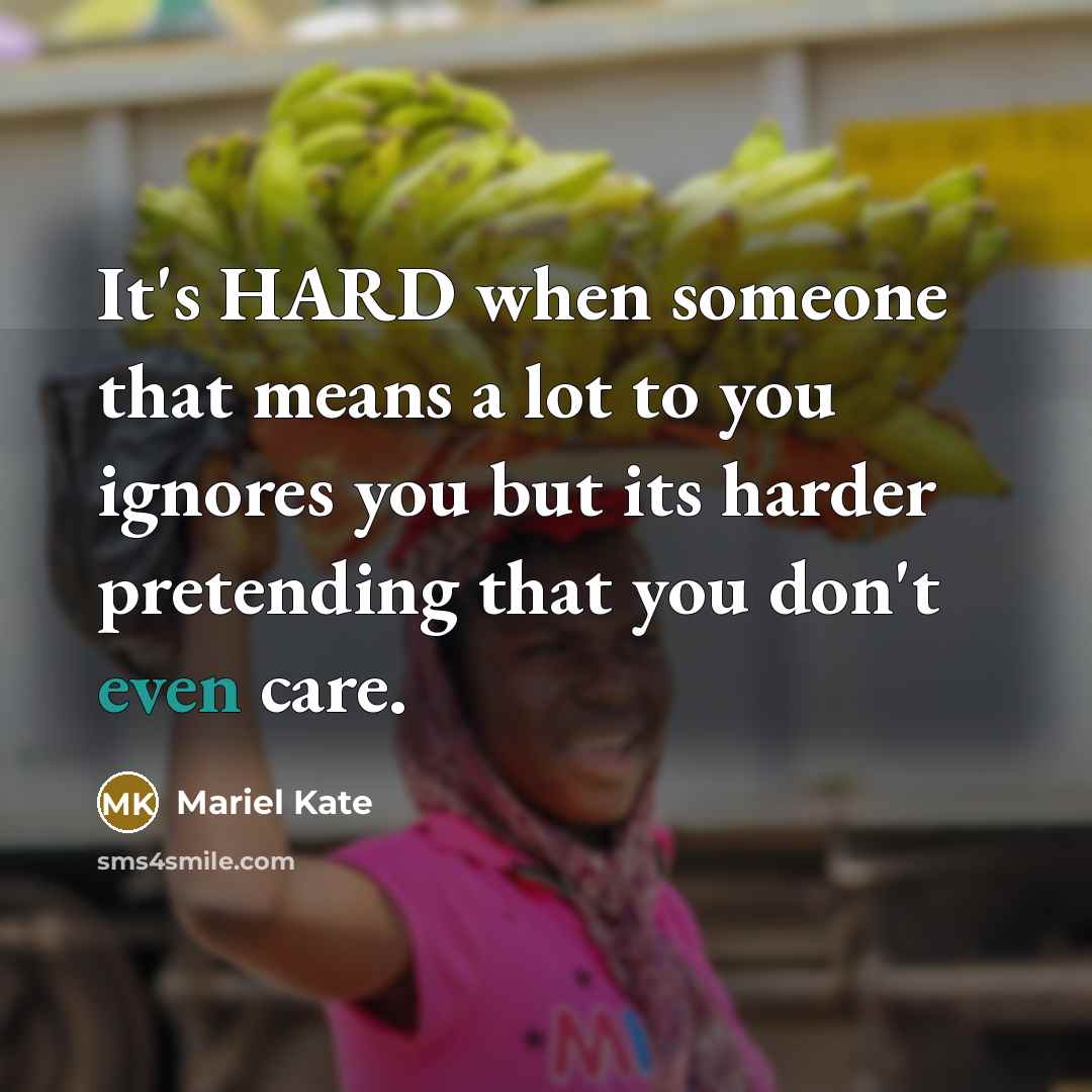 “It's HARD when someone that means a lot to you…” quote by Mariel Kate
