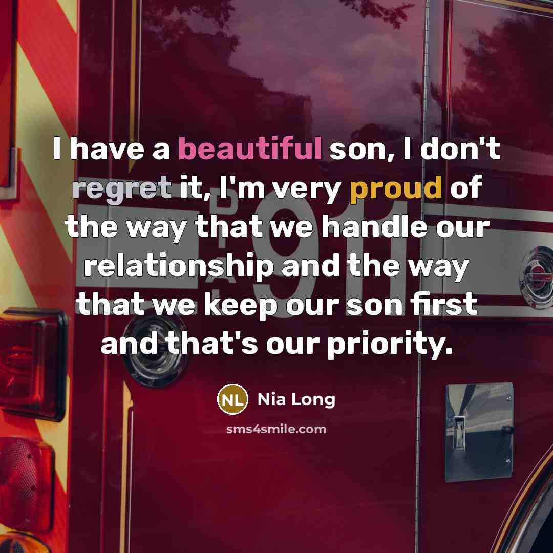 “I have a beautiful son, I don't regret it, I'm…” quote by Nia Long