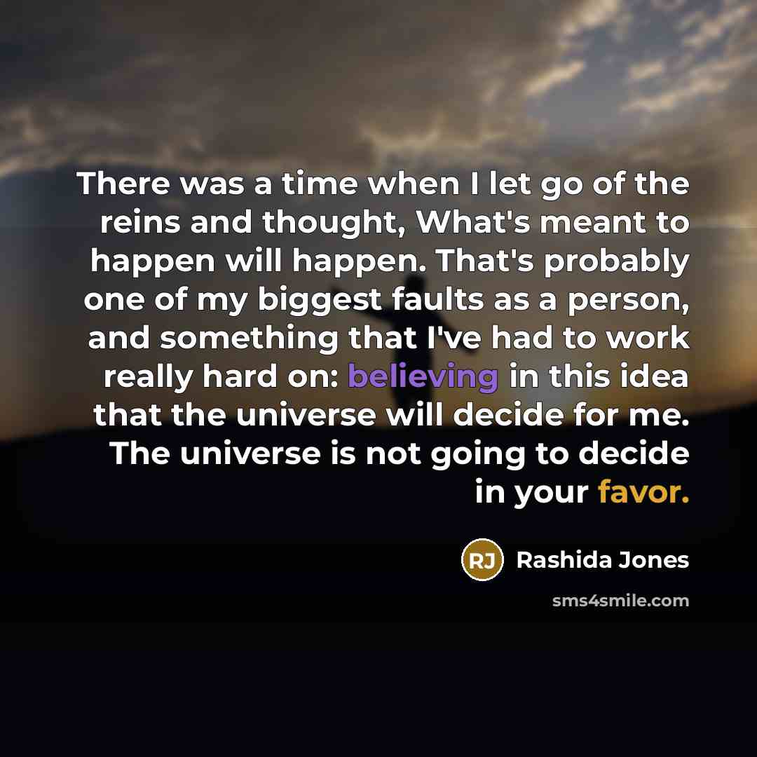 “There was a time when I let go of the…” quote by Rashida Jones