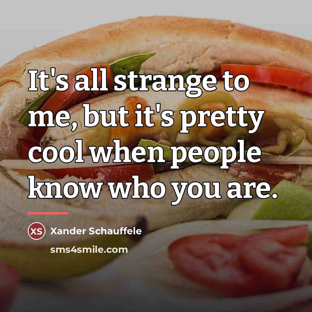 “It's all strange to me, but it's pretty cool when…” quote by Xander Schauffele