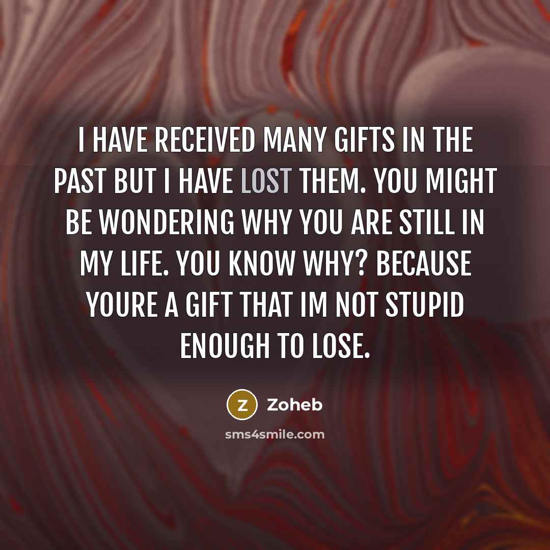 “I have received many gifts in the past but I…” quote by Zoheb