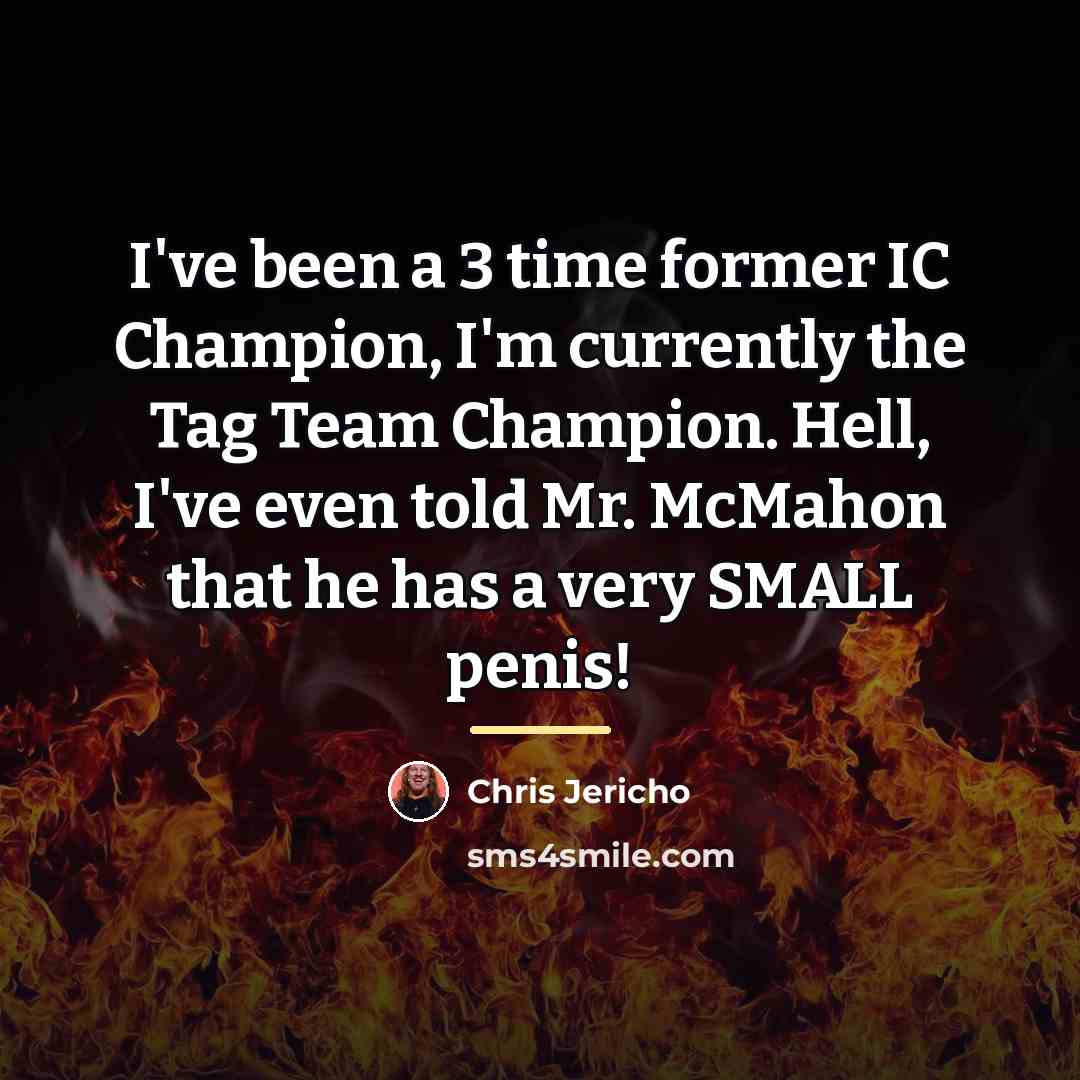 “I've been a 3 time former IC Champion, I'm currently…” quote by Chris Jericho