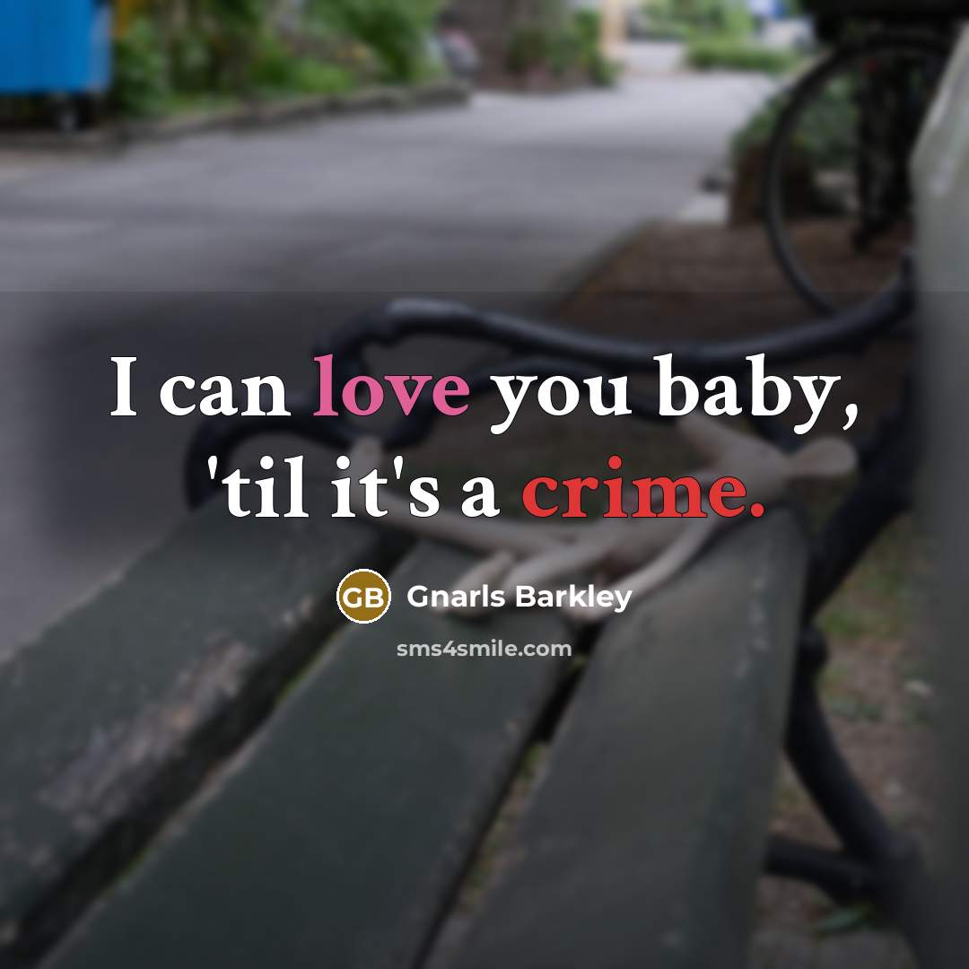 “I can love you baby, 'til it's a crime.…” quote by Gnarls Barkley