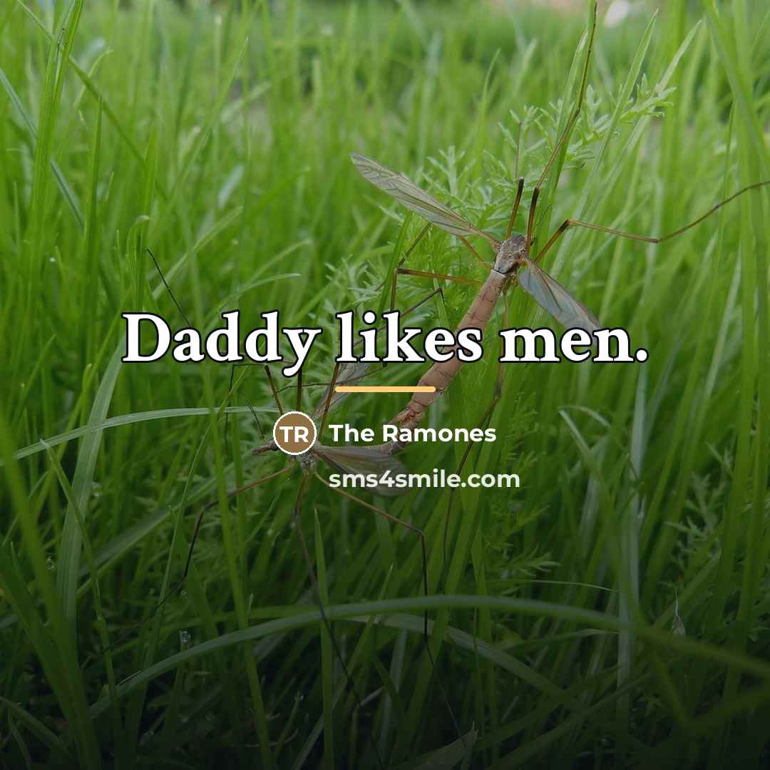 “Daddy likes men.…” quote by The Ramones